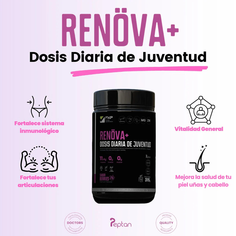 COLAGENO RENOVA + CON PEPTIDOS ACTIVOS POTE 315 GR